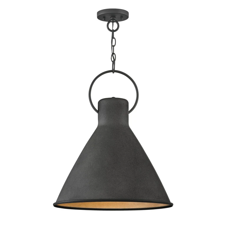 Aged Zinc LED Pendant from the Winnie Collection