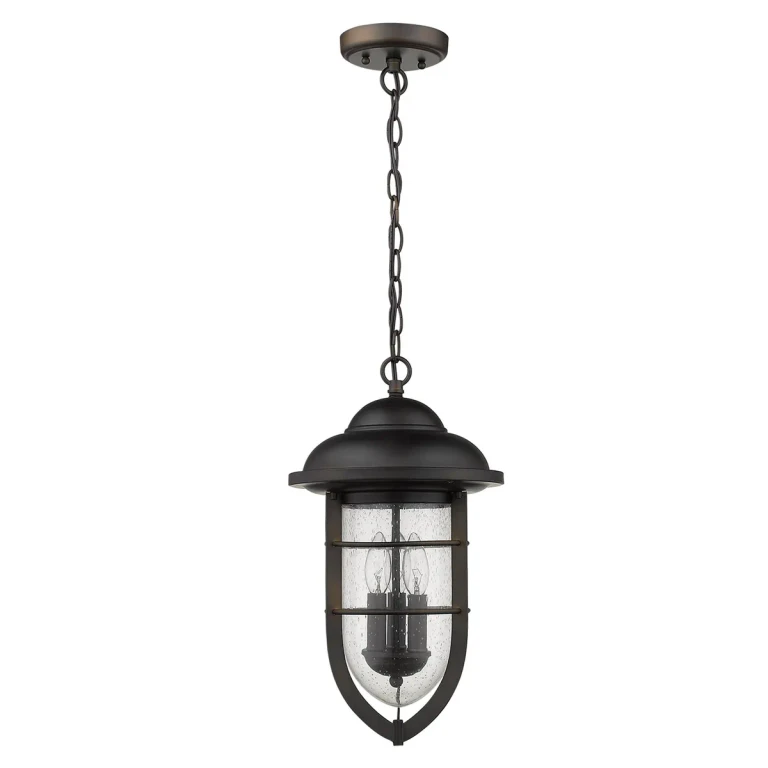 Oil-Rubbed Bronze Three Light Hanging Lantern from the Dylan Collection
