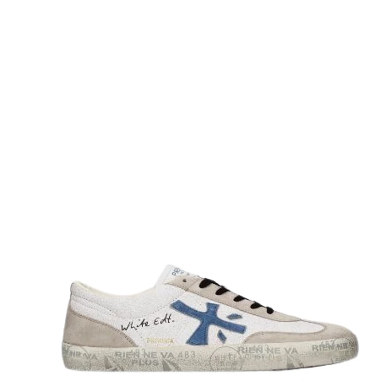 Premiata Sneakers White Calf Leather/rubber Sole - Men