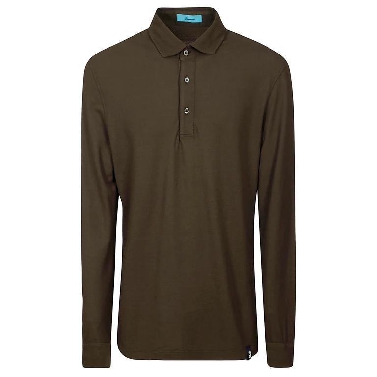 Drumohr Polo L-s Brown - Men