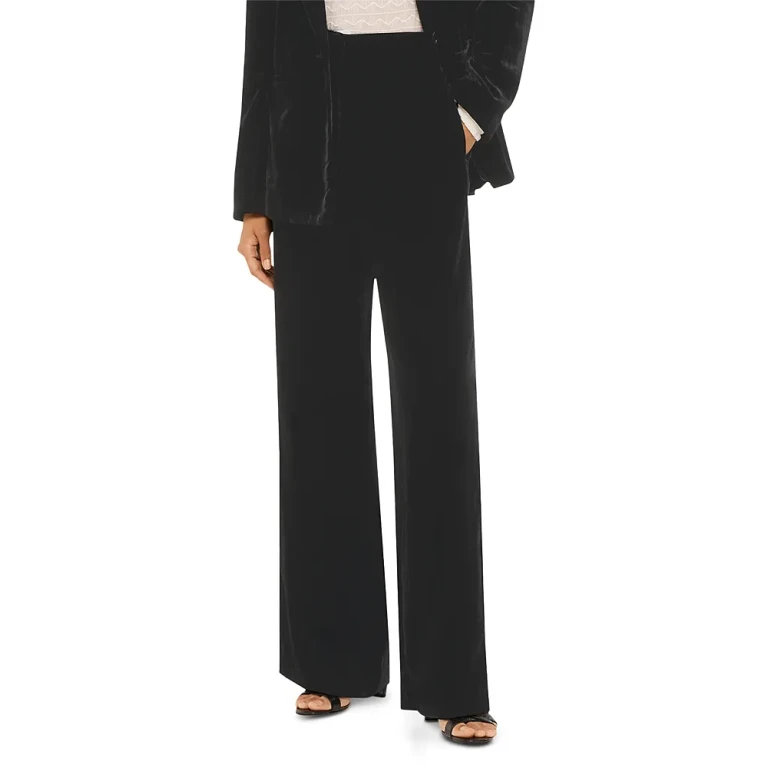 Whistles Velvet Straight Leg Pants