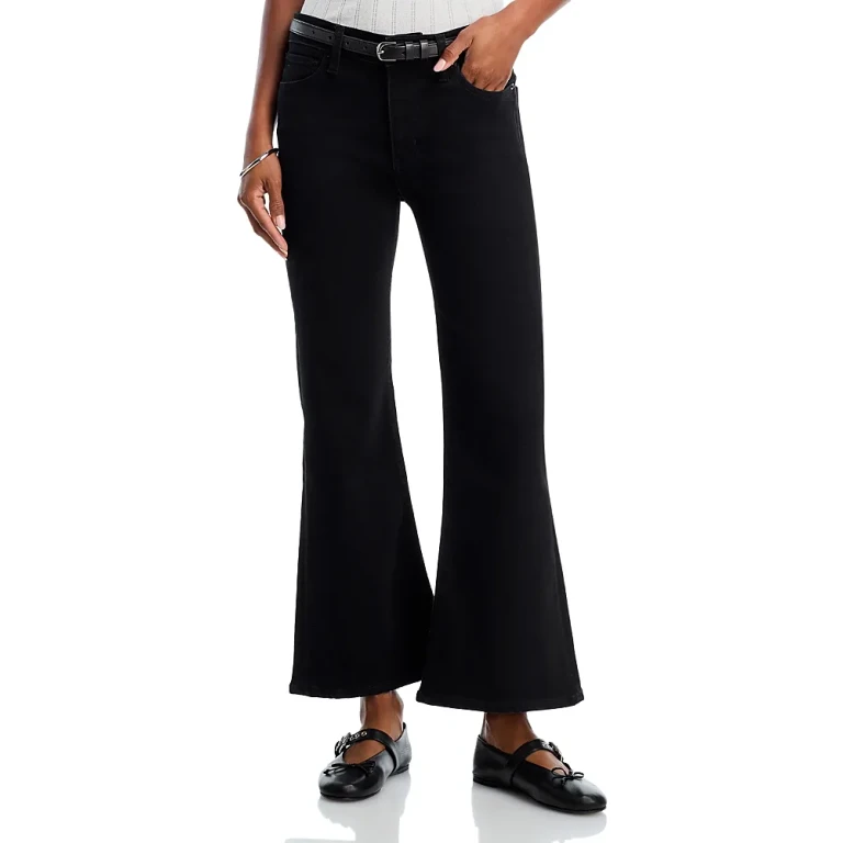 Frame The Pixie Icon Mid Rise Ankle Jeans in Black