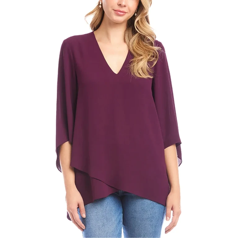 Karen Kane Bracelet Sleeve Asymmetric Top