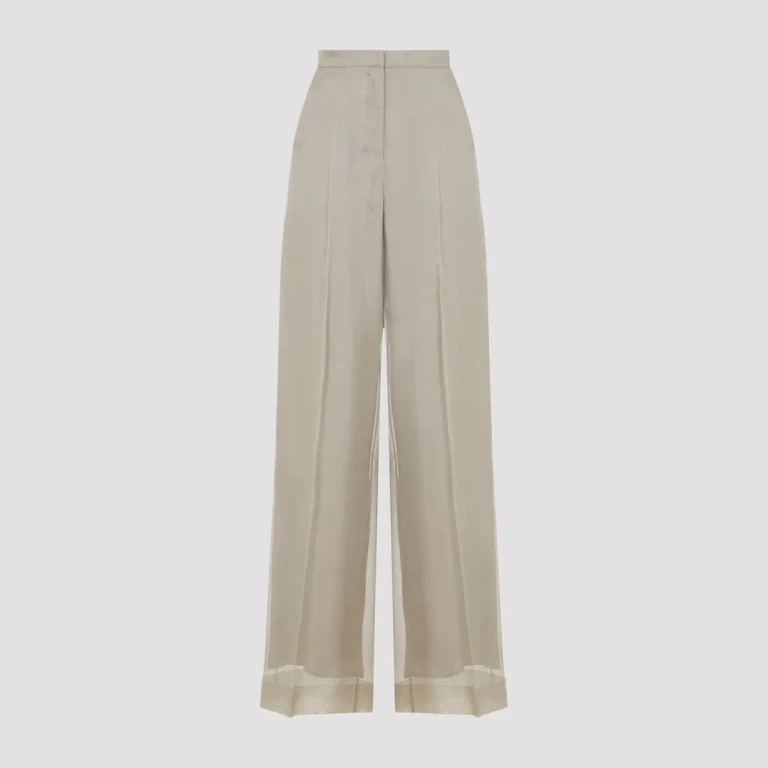 Pantalon Max Mara Pianoforte Olivi en organza