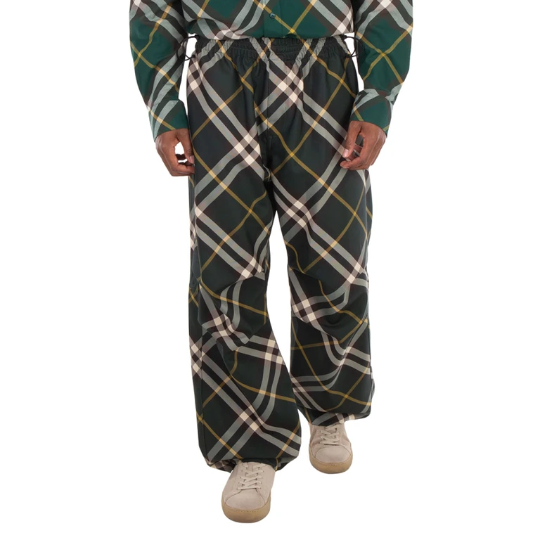 Burberry Wide-Leg Checked Trousers