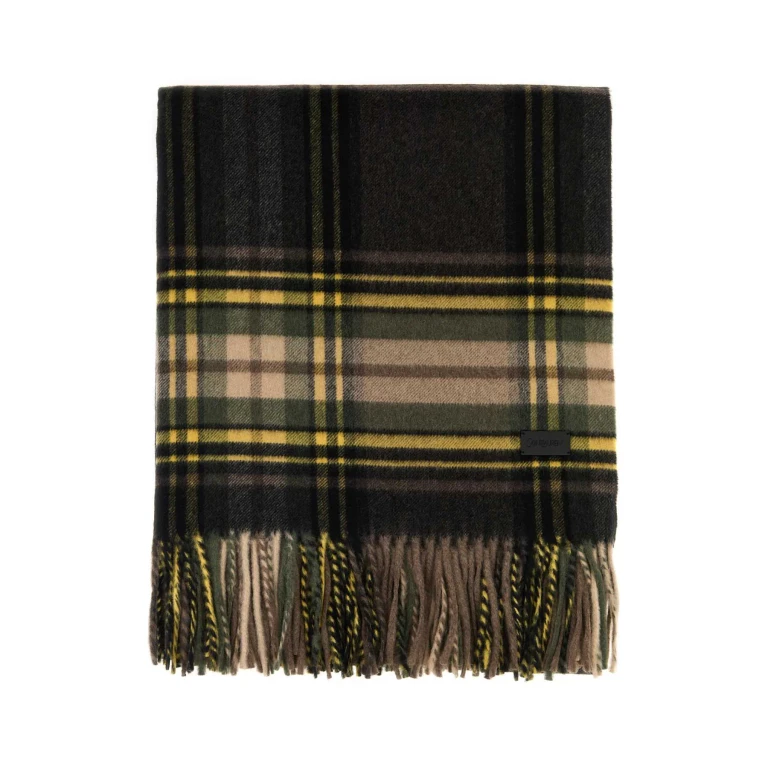 Saint Laurent Embroidered Cashmere Blend Scarf