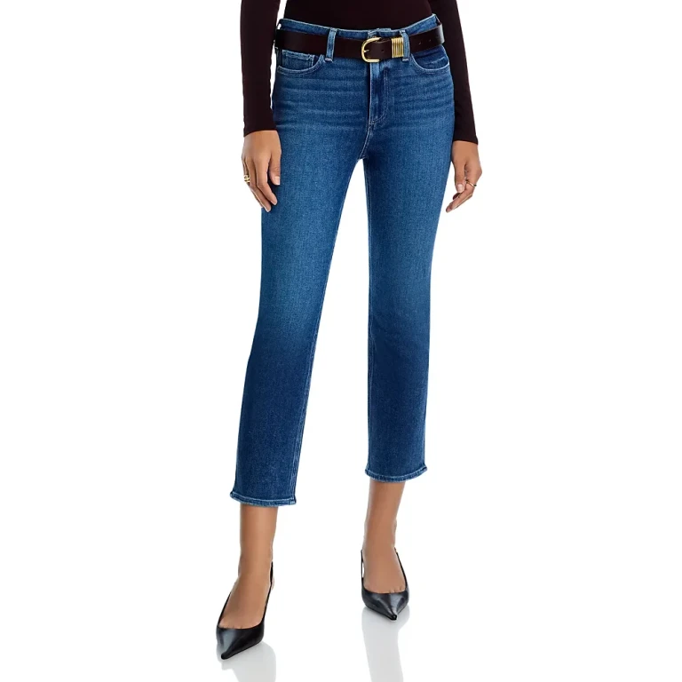 Paige Petites Cindy High Rise Straight Jeans in Arpeggio