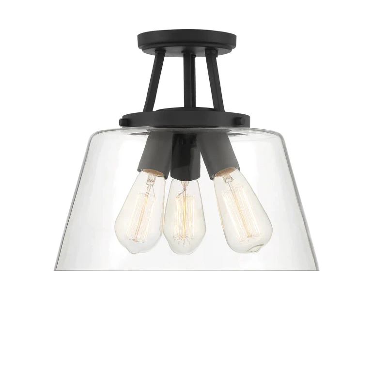 Savoy House Calhoun 3-Light Ceiling Light in Matte Black - 6-1024-3-89