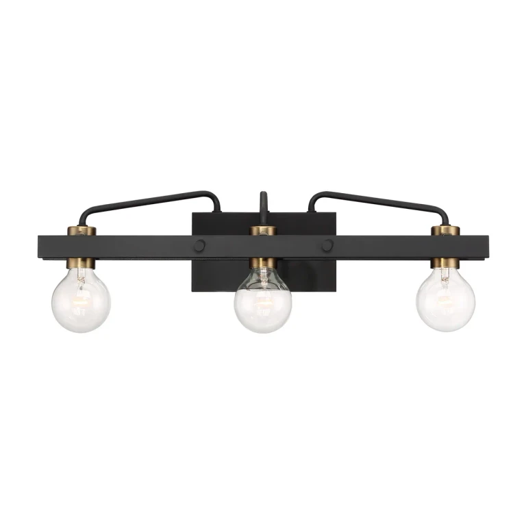 Black Three Light Bath from the Ravella Collection