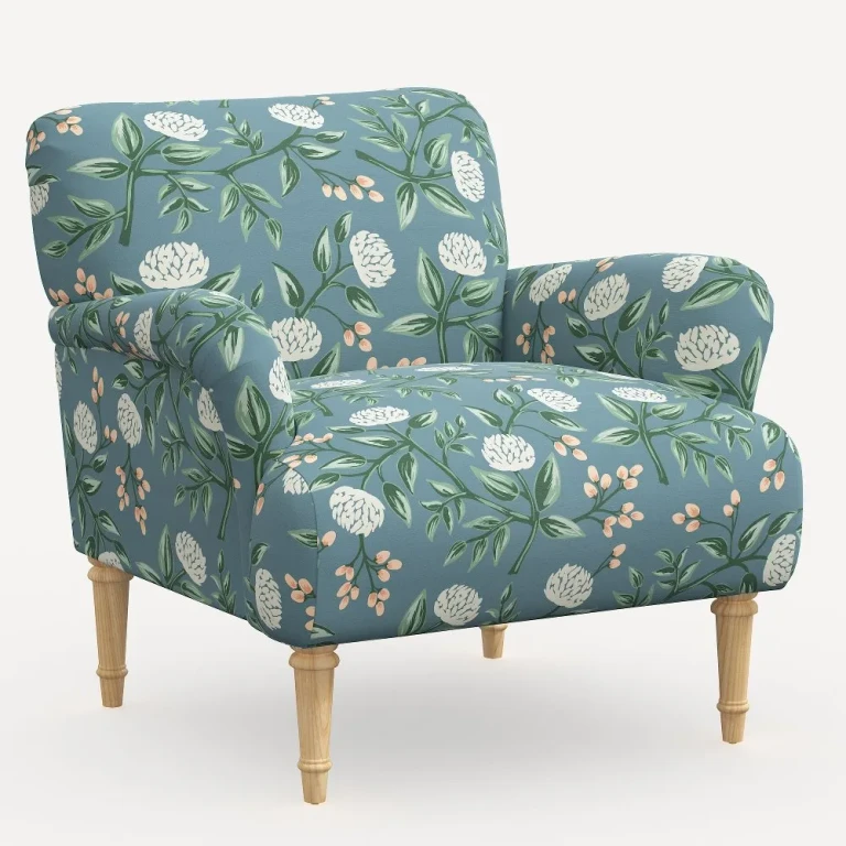 Bristol Emerald Peonies Accent Chair