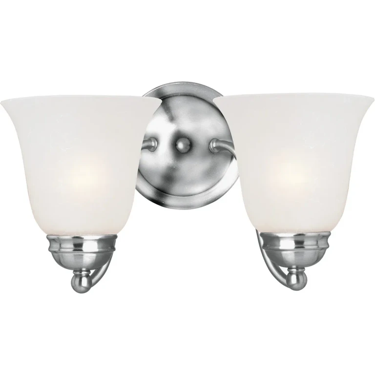 Polished Chrome Two Light Wall Sconce from the Basix Collection