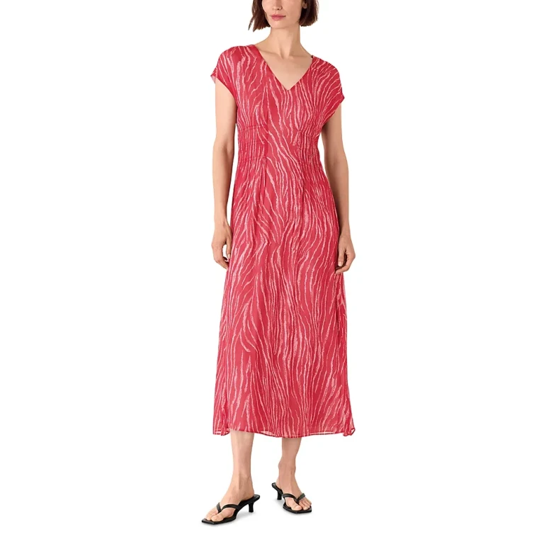Whistles Zebra Texture Midi Dress