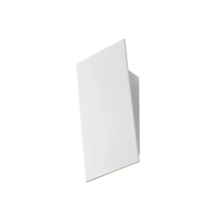 Angled Plane 7.75" Narrow LED Wall Sconce in Textured White