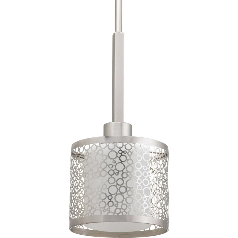Brushed Nickel One Light Mini Pendant from the Mingle Collection