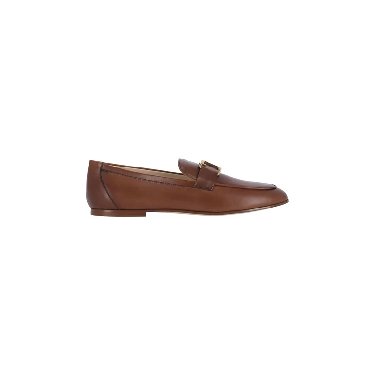 Tod's Tods Flat Shoes Brown Outer Material: Calf Leather - Women