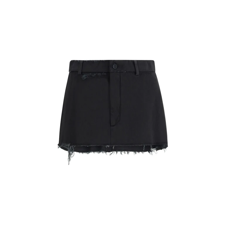 Balenciaga Frayed Mini Skirt
