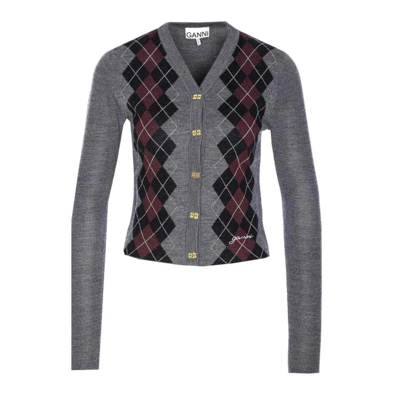 Ganni Cardigan - Gris