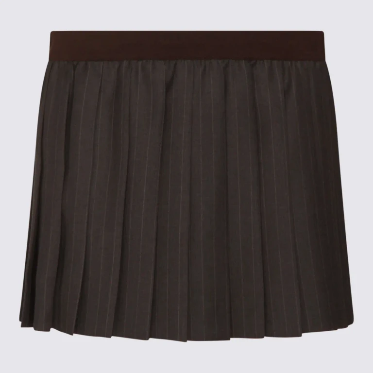 Miu Miu Grey Wool Skirt