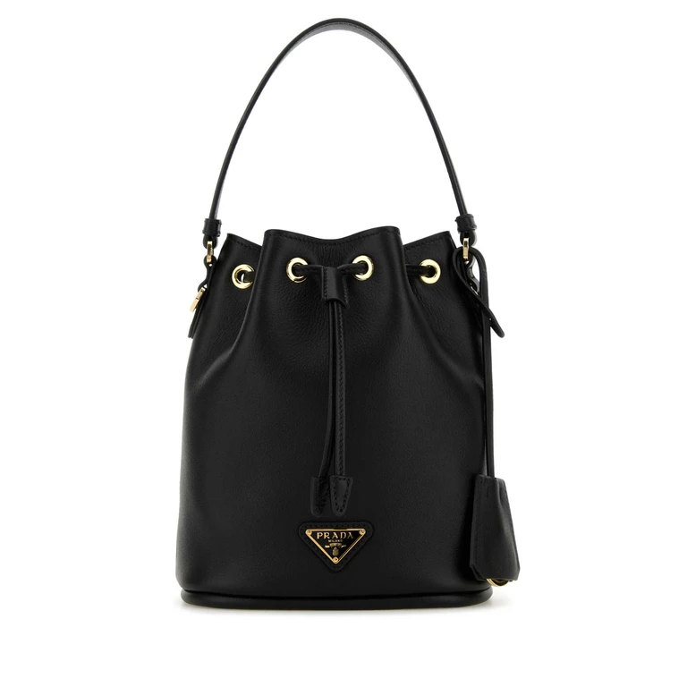 Prada Black Leather Re-Edition 1978 Bucket Bag Nero Vitello Borse A Secchiello - Women
