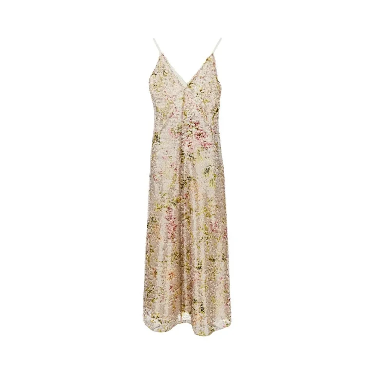 Alberta Ferretti jurk met bloemenpailletten