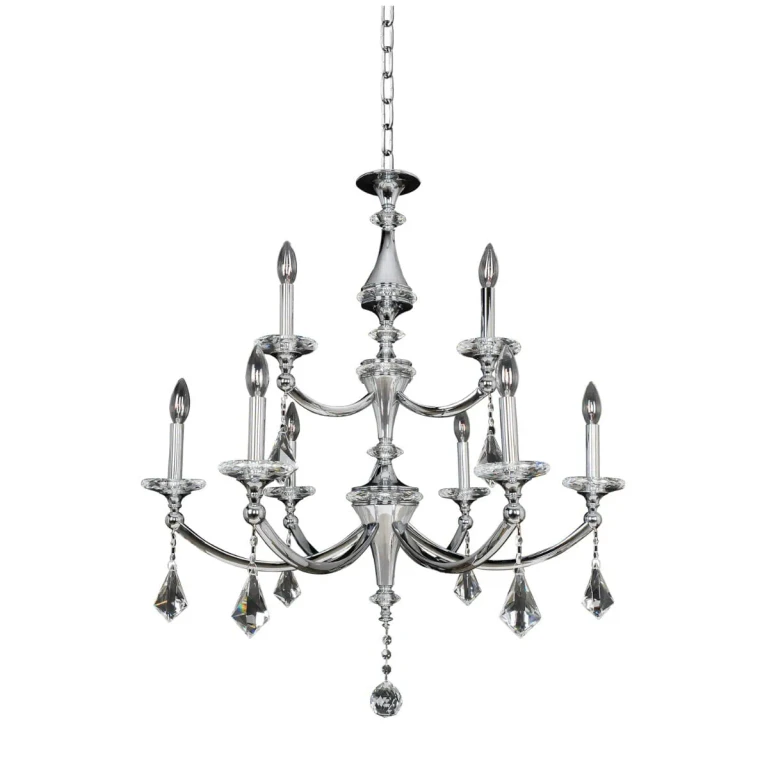 Floridia 9-Light Modern Chandelier in Chrome