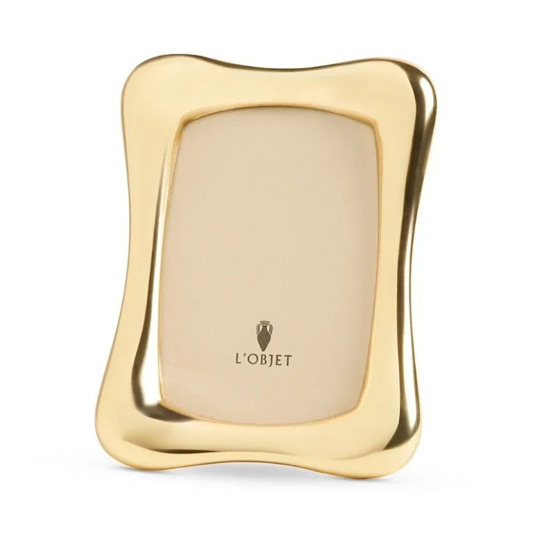 L'Objet Anton Picture Frame, Gold Tone, 4 x 6