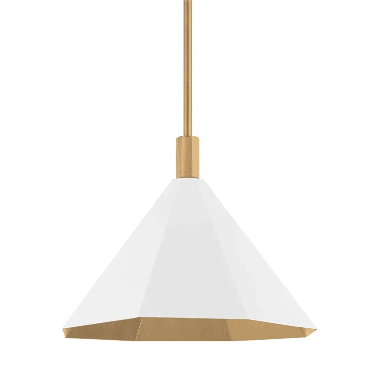 Patina Brass One Light Pendant from the Huntley Collection
