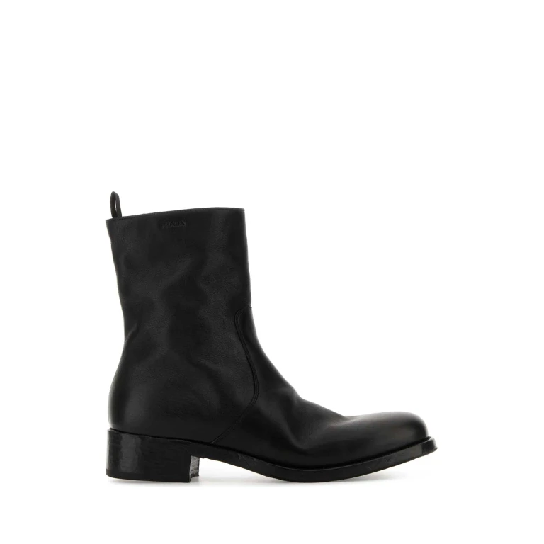 Ganni Black Leather Boots