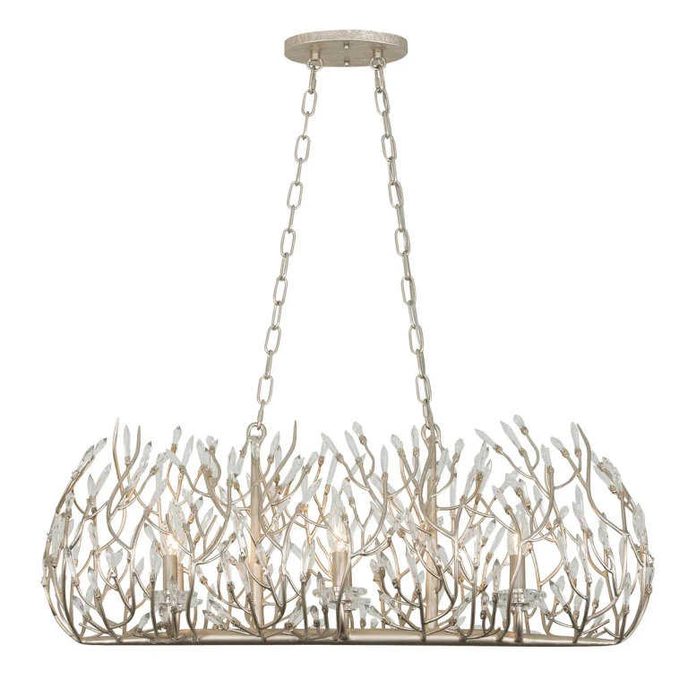 Gold Dust Six Light Linear Pendant from the Bask Collection