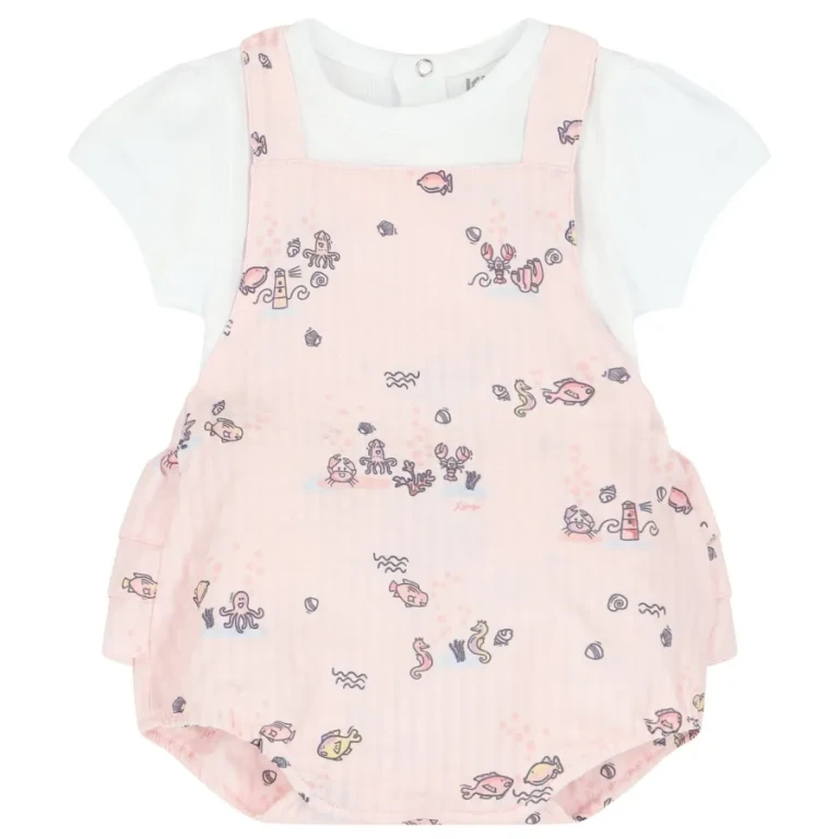 Kenzo Girls Graphic-Print Romper Set