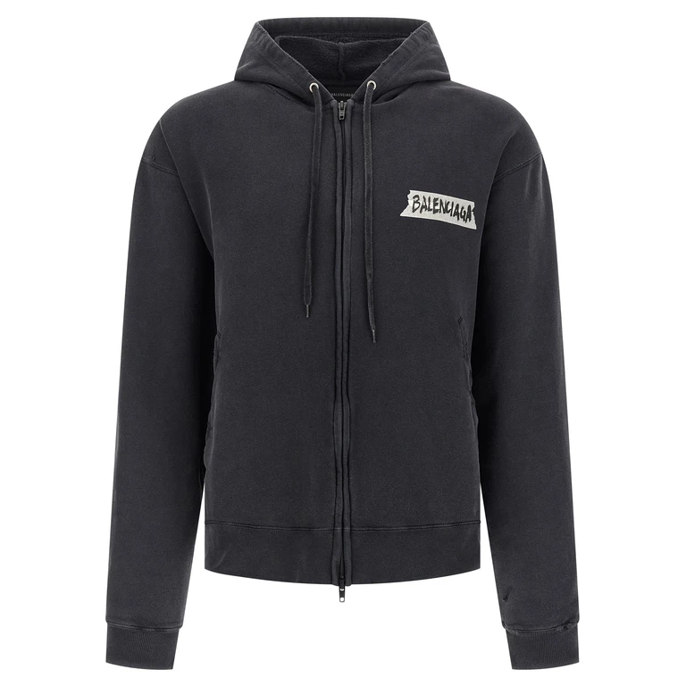 Balenciaga Black Cotton Sweatshirt Clothing - Men