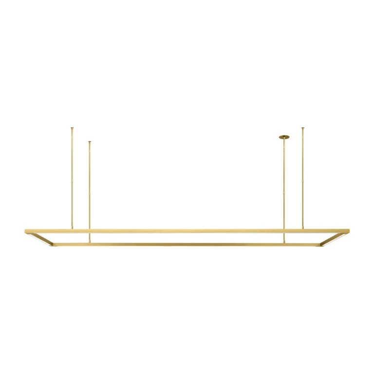 Natural Brass LED Linear Suspension from the Stagger Collection