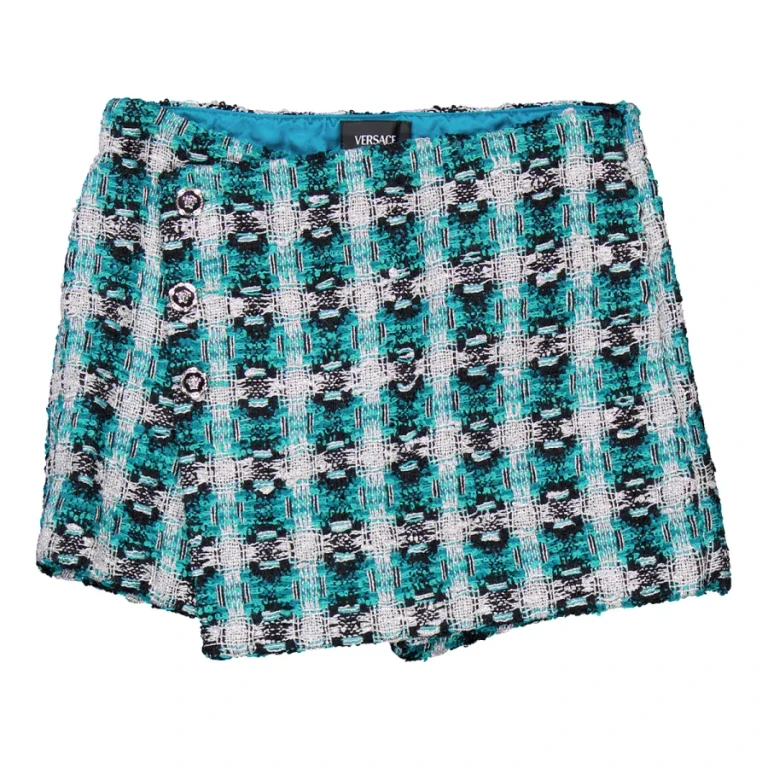 Young Versace Girls Tweed Medusa Shorts