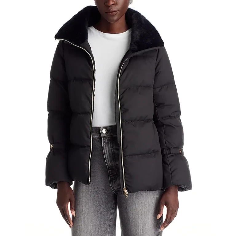 Herno Quilted Faux Fur Collar Jacket