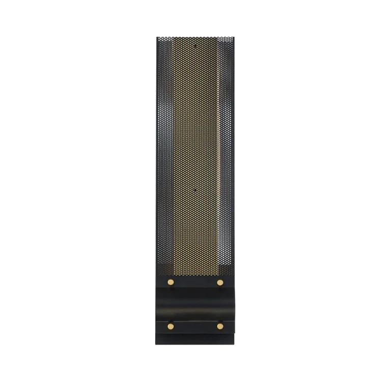 Admiral 1-Light LED Outdoor Wall Sconce in Black With Gold
