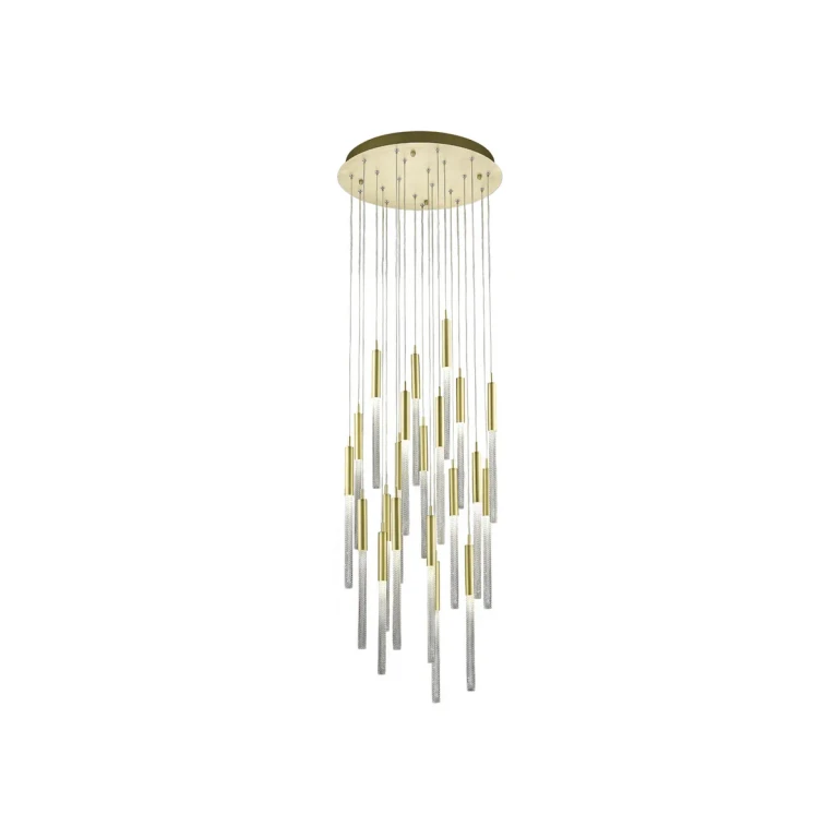 Boa 21-Light Pendant in Brushed Brass