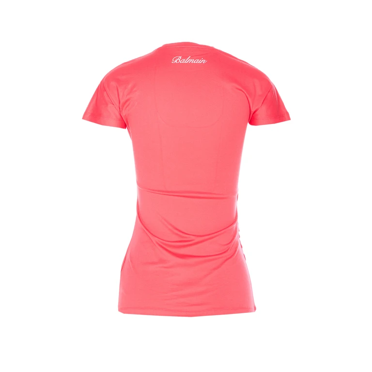 Balmain T-shirts and Polos Fuchsia Cotton - Women