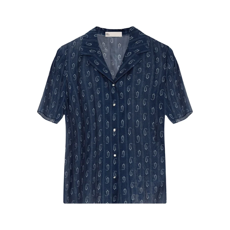 Tory Burch Shirts Blue Cotton - Women