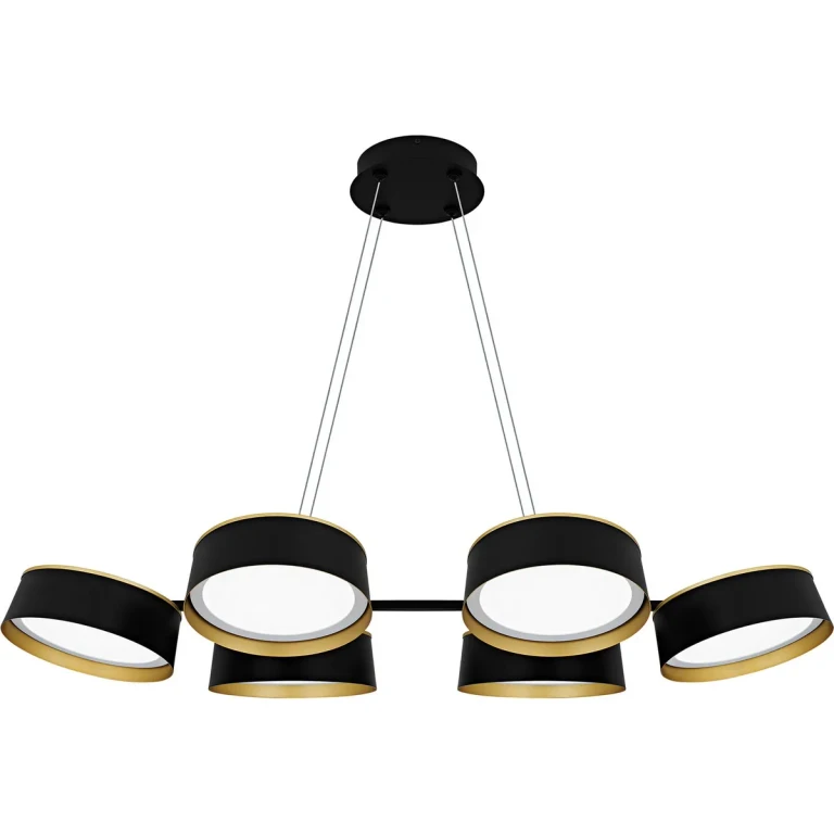 Matte Black LED Linear Chandelier from the Byrnes Collection