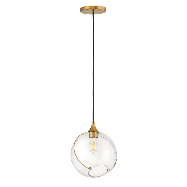 Heritage Brass LED Pendant from the Skye Collection