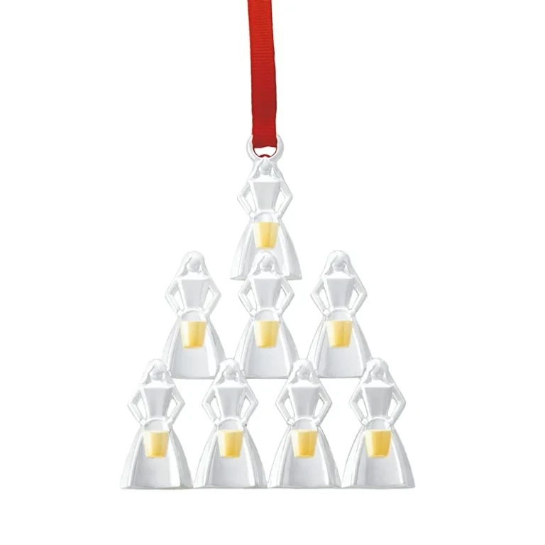 Nambe 12 Days of Christmas Ornament - 8 Maids A Milking