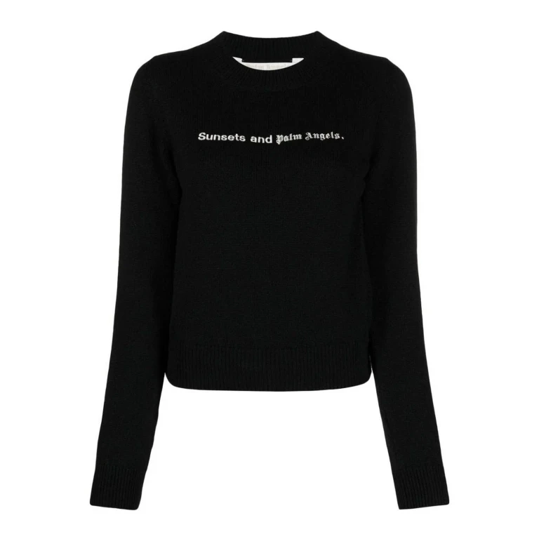 Sweatshirt de gola redonda Palm Angels - Preto