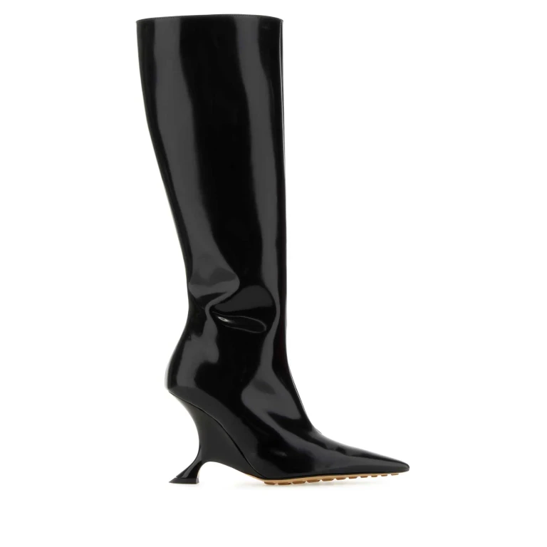 Bottega Veneta Black Leather Rocket Boots