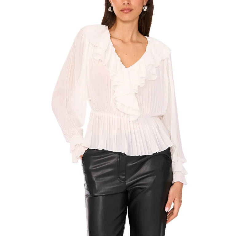 Vince Camuto Ruffled Peplum Hem Top