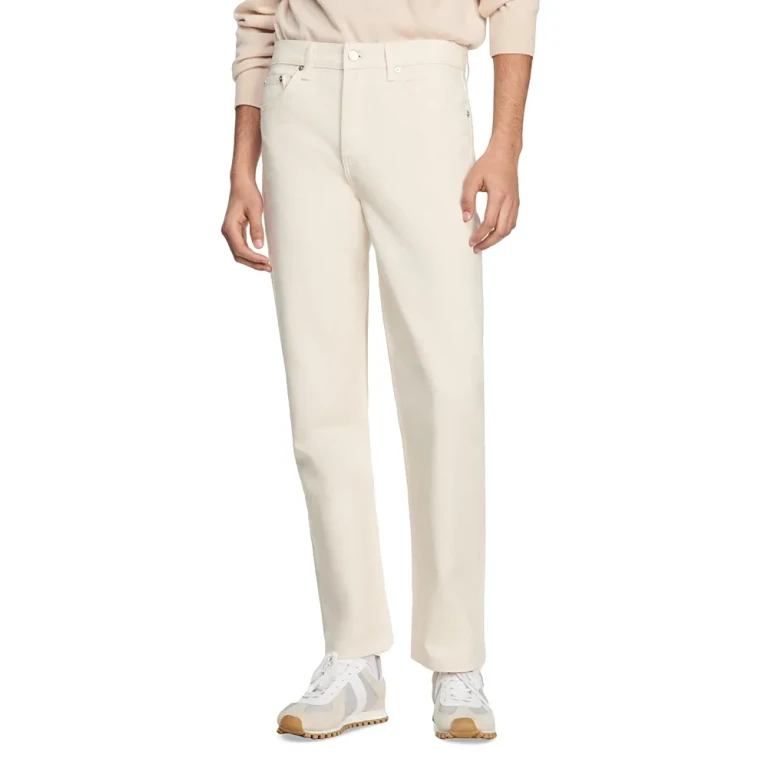 Sandro Straight Leg Jeans in Ecru