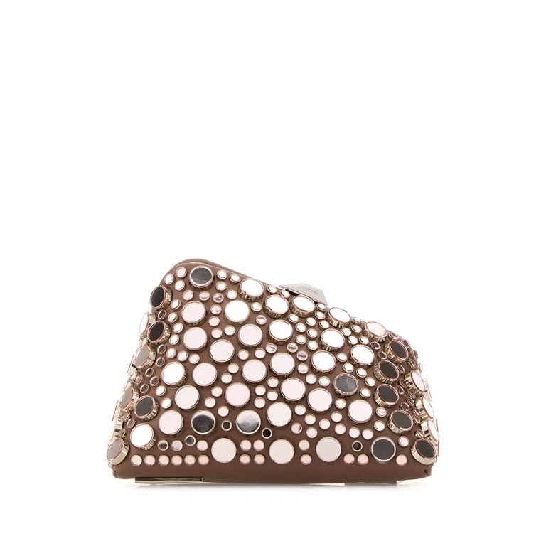 Embellished Leather Midnight Clutch