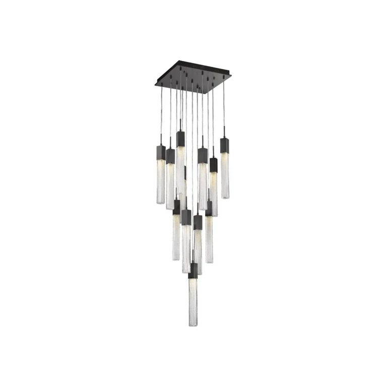 Boa 13-Light Pendant in Dark Bronze