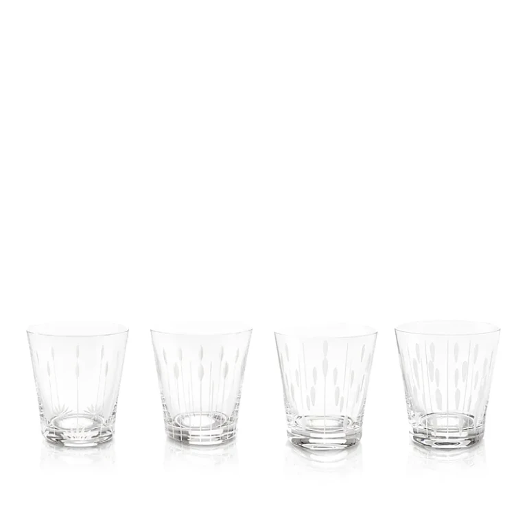 Lalique Lotus Tumblers, Set of 4