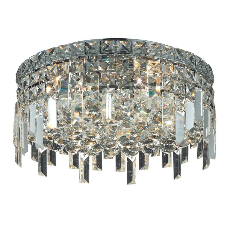 Chrome Five Light Flush Mount from the Maxime Collection