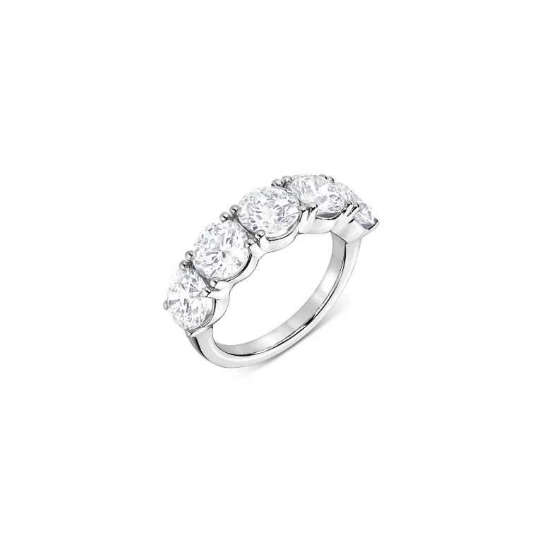 Certified Lab Grown Diamond Band in 18K White Gold, 5.0 tcw